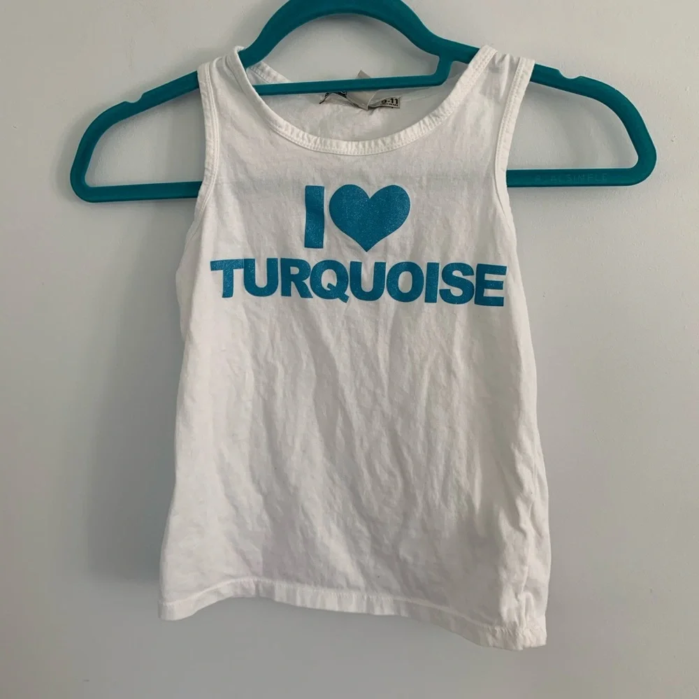 Y2k Zara turquoise tank